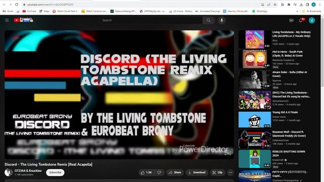 30 Discord The Living Tombstone Remix Real Acapella YouTube Google Chrome 2023 11 27 22 33 49 смотреть онлайн