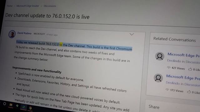 Microsoft edge dev 76.0.152.0 read aloud sample смотреть онлайн
