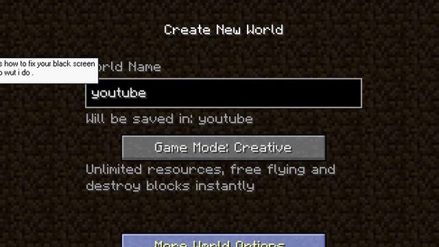 minecraft how to fix black screen смотреть онлайн