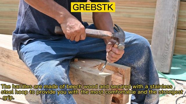 GREBSTK Professional Wood Chisel Set with Oxford Bag for Woodworking, CR-V Steel Chisel смотреть онлайн