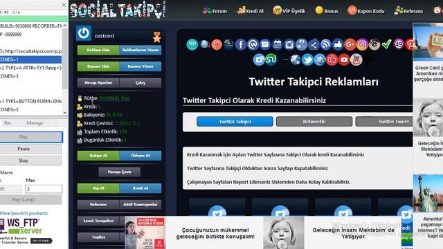 Social Takipçi Otomatik Twitter Takipçi Kasma Botu & Sanalİstasyon смотреть онлайн