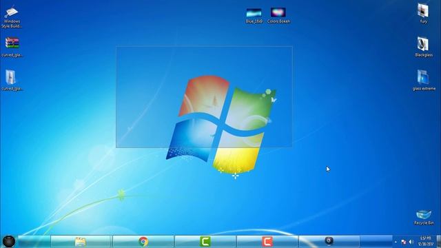 Windows 7 black curved glass theme FX смотреть онлайн