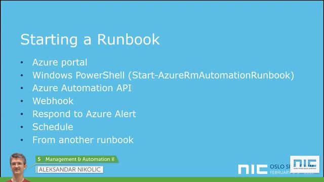 NIC 5th Anniversary - Azure Automation, a management solution for all clouds смотреть онлайн
