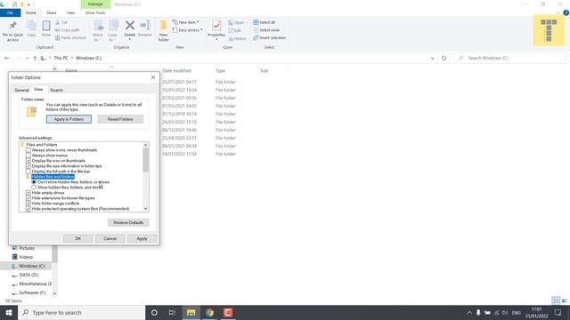 How to show or hide hidden files and folders in Windows Urdu Hindi смотреть онлайн