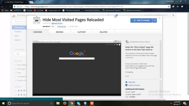 How to disable most visited sites in new tabs of Google Chrome смотреть онлайн