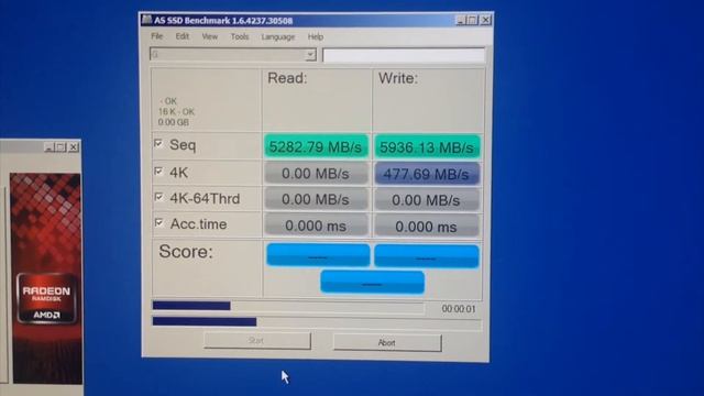 AMD RAMDISK 4GB Speed Test 1866MHZ Corsair RAM смотреть онлайн
