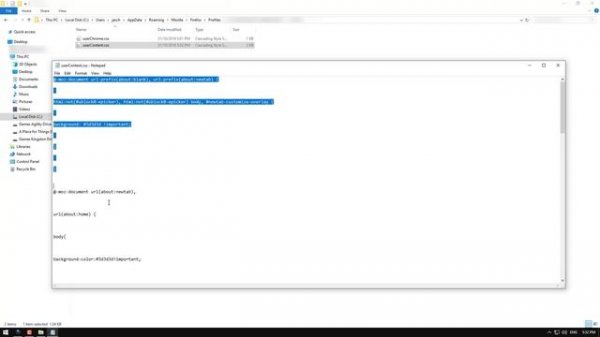 How to Change the Firefox New Tab & about:blank Page Color