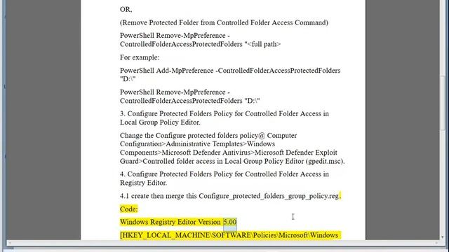Add/Remove Protected Folders for Controlled Folder Access in Windows 11 смотреть онлайн