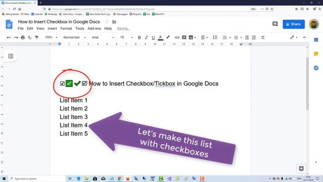 How to Insert a Checkbox in Google Docs смотреть онлайн