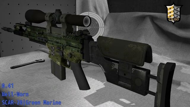 SCAR-20 Green Marine - Skin Wear Preview смотреть онлайн