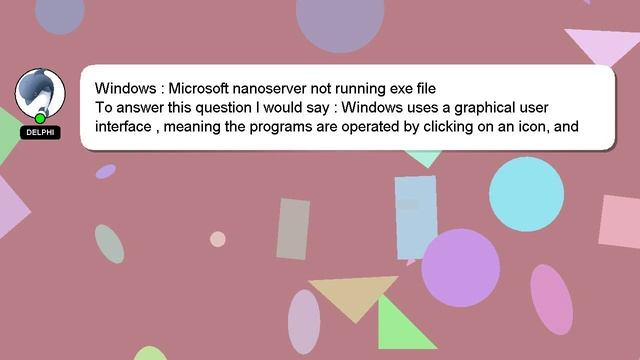 Windows : Microsoft nanoserver not running exe file смотреть онлайн
