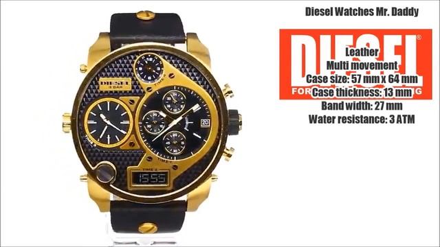 Diesel Watches Mr. Daddy Leather смотреть онлайн