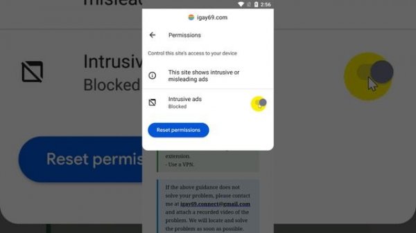 Instructions to access iGay69.com with Chrome browser [Android]