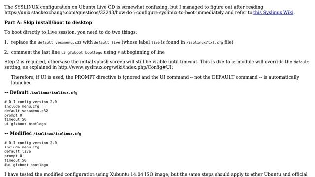 Ubuntu: Custom LiveCD -- Skip Install/boot to desktop and run custom app смотреть онлайн