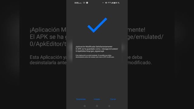 Mostrar Sobre Otras Aplicaciones Función No Disponible / Corregir Error
