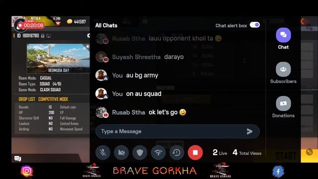 Garena Free Fire || BRAVE GORKHA VS GAME OVER | смотреть онлайн