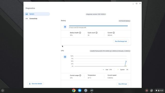 Chrome OS diagnose CPU, Battery, Memory working tutorial смотреть онлайн