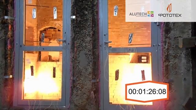 Огневые испытания двери EIW30 ООО«Фототех» смотреть онлайн