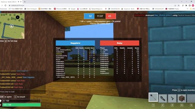 Voxiom io Build, Craft, Shoot Google Chrome 2023 04 27 18 13 24 смотреть онлайн