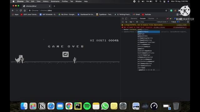 How to hack google chrome Dinosaur game || PythonProject || Codingkid смотреть онлайн