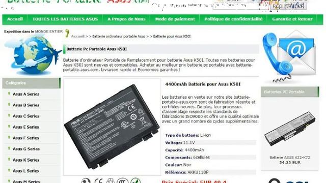 Batterie Pc Portable Asus K50I смотреть онлайн