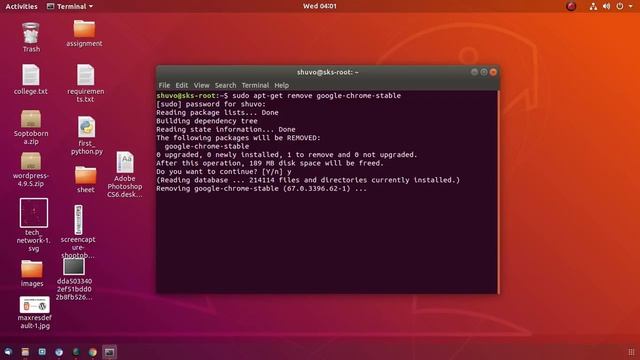 How to uninstall google chrome on Ubuntu using terminal 18.04 LTS смотреть онлайн
