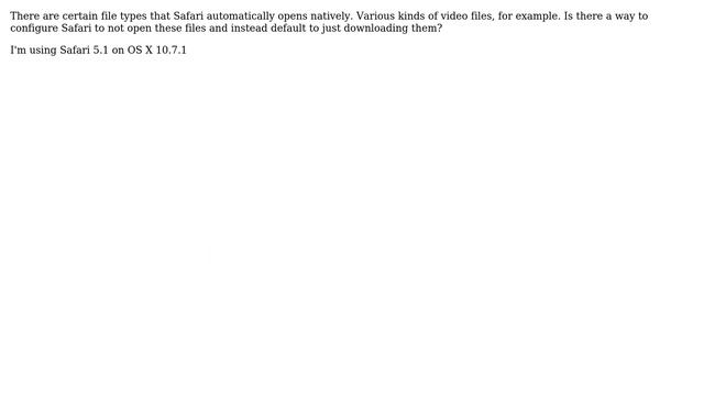 Apple: Tell Safari to Download Certain File Types? смотреть онлайн