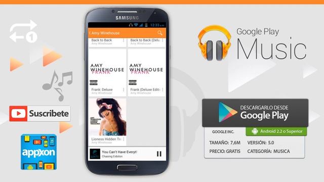 Google Play Music 5.0 para Android ¡GRATIS! смотреть онлайн