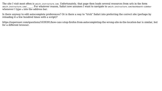 How can I help Safari's autocomplete find the right site? смотреть онлайн