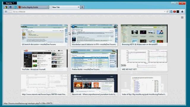Firefox 13 - New Tab Page (Updated) смотреть онлайн