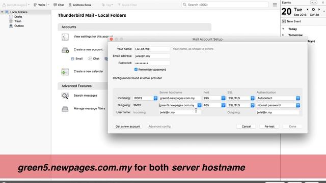 NEWPAGES Merchant Tutorial - Cpanel Thunderbird Email Setting (POP3) смотреть онлайн