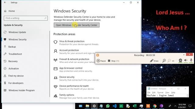 How to disable windows defender in Windows 10 Using Windows Security Center смотреть онлайн