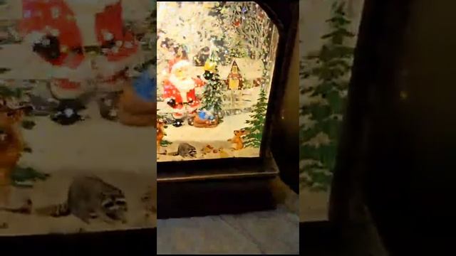 Новогодний фонарь-светильник с дедом Морозом и елкой смотреть онлайн