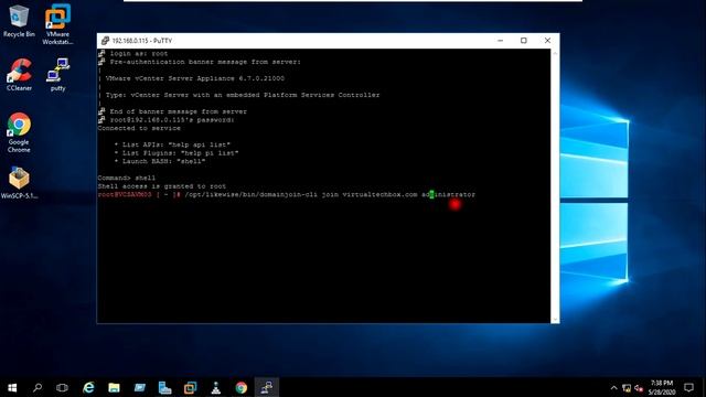 vCenter 7/vCenter 6.7: Join the VCSA 7.0 / VCSA 6.7 to the Active Directory using the Command Line смотреть онлайн