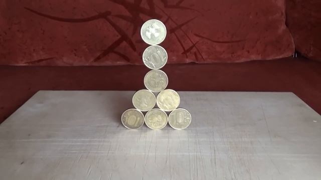 Фокус: Пирамидка из монет над МАГНИТОМ!!! Разыграй друга =)))!