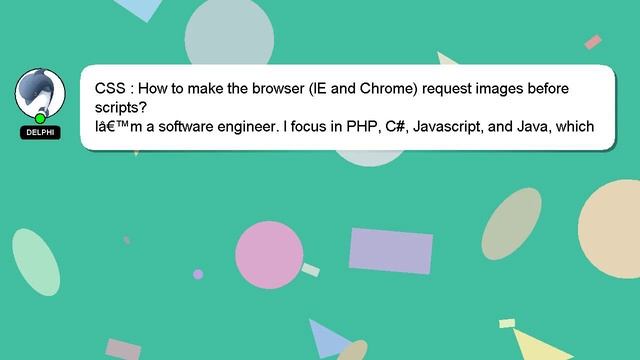 CSS : How to make the browser (IE and Chrome) request images before scripts? смотреть онлайн