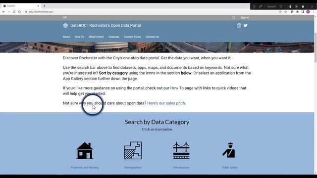 DataROC Tutorial 1: Navigating DataROC - Rochester's Open Data Portal смотреть онлайн