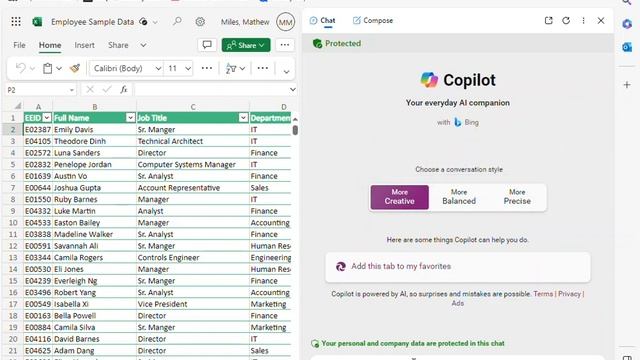 Using Microsoft Copilot in the Edge Browser to Analyze Excel Data смотреть онлайн