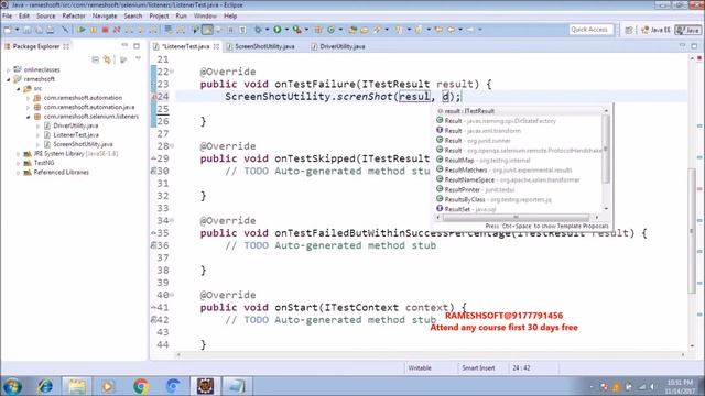 RAMESHSOFT: How to Take screenshot on Failure Approach-2 in Selenium using ITESTLISTENER Listener смотреть онлайн