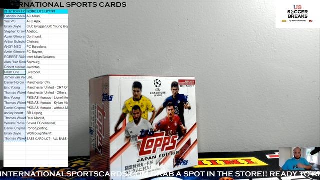 TOPPS JAPAN BOX GIVEAWAY FOR TOPPS CHROME LITE #1 -INTERNATIONAL SPORTS CARDS смотреть онлайн