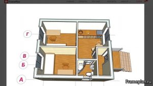 Проект каркасного дома 5 на 6 один этаж "Брусника"