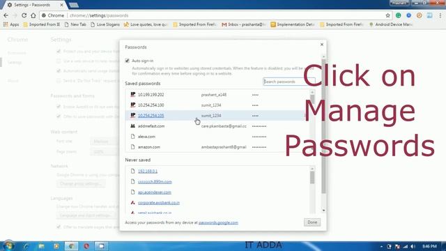 How to Show or Remove your saved password on Google Chrome in Hindi смотреть онлайн