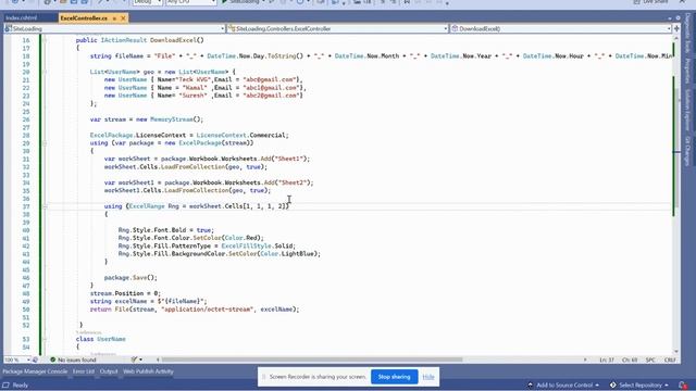 Download multiple sheet in a excel asp.net core | Simplest way to download excel in .NET 6 смотреть онлайн