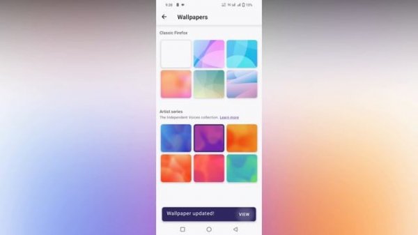 How to change wallpaper in firefox android