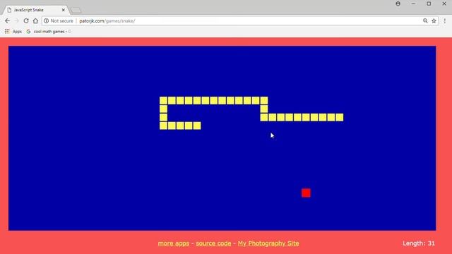 JavaScript Snake Google Chrome 15 08 2018 8 50 19 AM смотреть онлайн