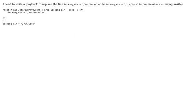 Unix & Linux: Ansible playbook - to change the line in configuration file смотреть онлайн