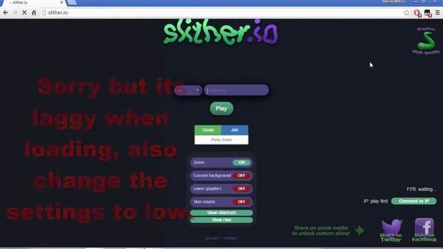 How to remove lag from Slither.io (UPDATED) 3 fps to 50!! смотреть онлайн