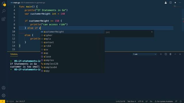 06 - If Statements in Go (2160p with 30fps) смотреть онлайн