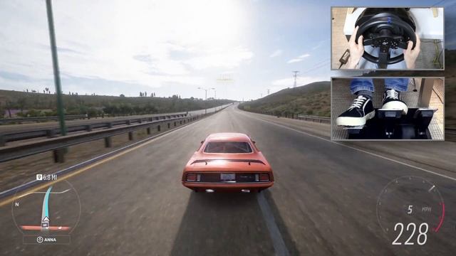 Forza Horizon 5 + Plymouth Barracuda 'Cuda 426 Hemi 1971 +  Thrustmaster T300 + Freeroam (265 Mph)