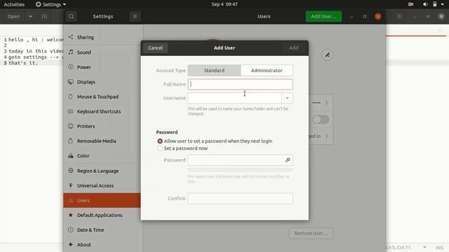 user creates in ubuntu linux by gui mode смотреть онлайн